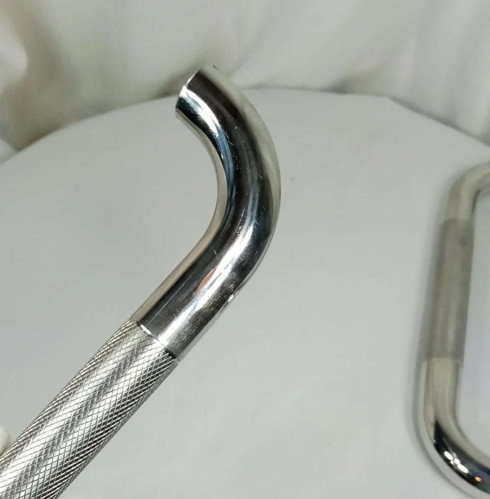 Set of 2 Chrome Textured Anti Slip Safety Shower Grab Bars